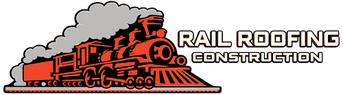 Rail Roofing Construction Logo